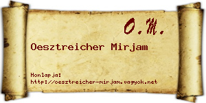 Oesztreicher Mirjam névjegykártya